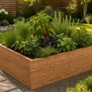 Nízký vyvýšený záhon Thermowood KLASIK