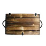 Dřevěná bedýnka na hračky uzavíratelná 1