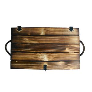 Dřevěná bedýnka na hračky uzavíratelná 1