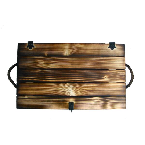 Dřevěná bedýnka na hračky uzavíratelná 1