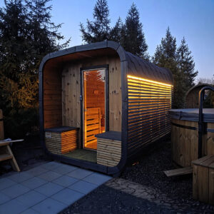 Dřevěná čtvercová sauna 2,2m 10