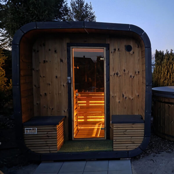 Dřevěná čtvercová sauna 2,2m 11