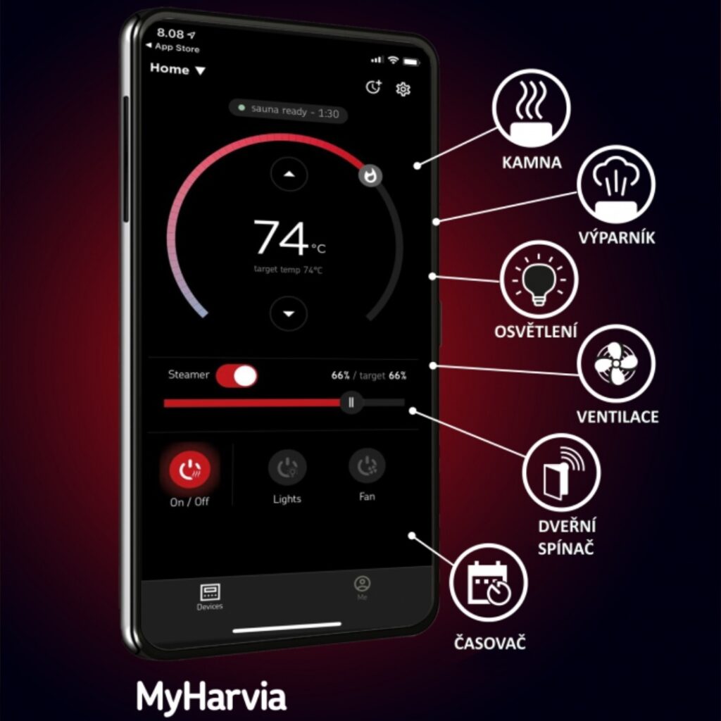 Dřevěná čtvercová sauna 2,2m 16