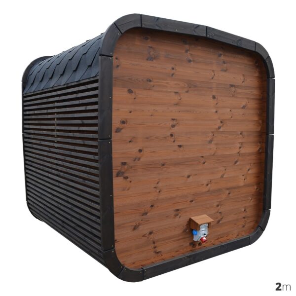 Dřevěná čtvercová sauna 2,2m 6