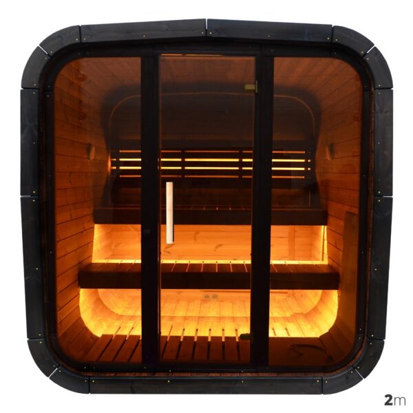 Dřevěná čtvercová sauna 2,2m 7