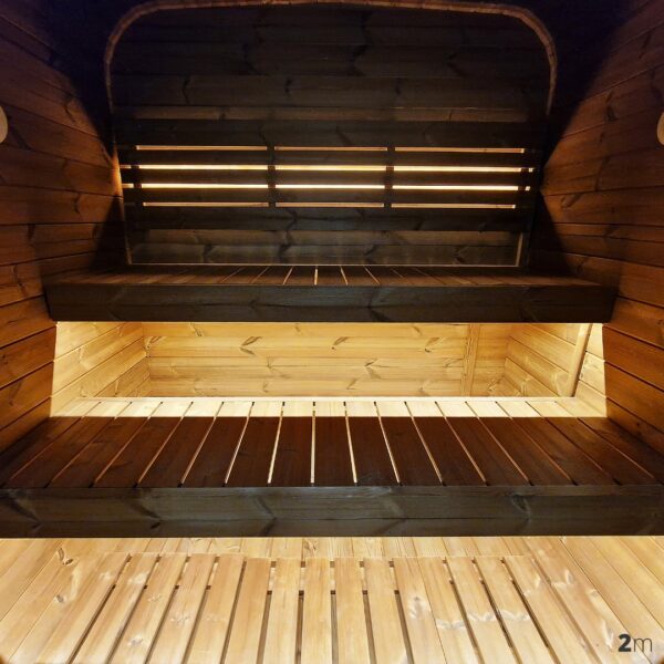 Dřevěná čtvercová sauna 2,2m 8