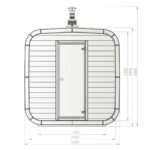 Dřevěná čtvercová sauna 3,0m 1