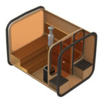 Dřevěná čtvercová sauna 3,0m 3