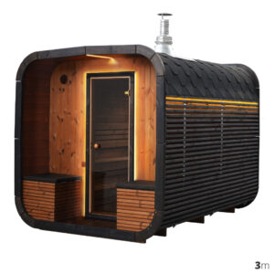 Dřevěná čtvercová sauna 3,0m 4