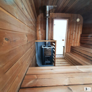 Dřevěná čtvercová sauna 3,0m 7