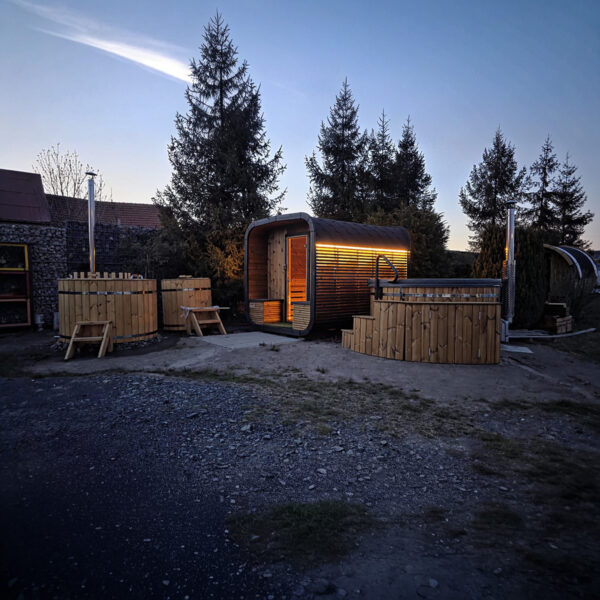 Dřevěná čtvercová sauna 3,0m 9