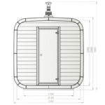Dřevěná čtvercová sauna 4,5m 1