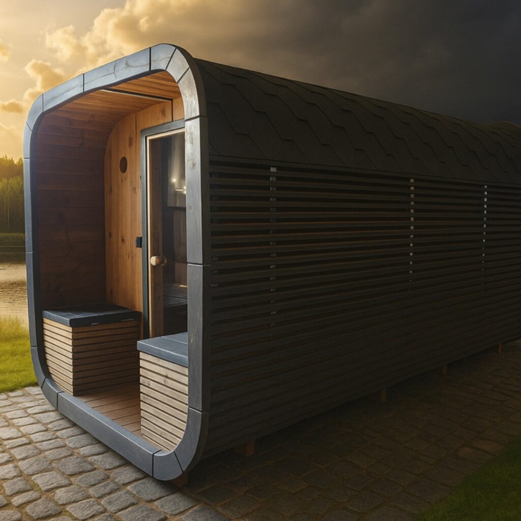 Dřevěná čtvercová sauna 4,5m