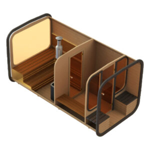 Dřevěná čtvercová sauna 4,5m 3