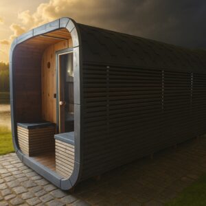 Dřevěná čtvercová sauna 4,5m