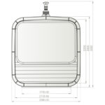 Dřevěná čtvercová sauna 5,05m 1