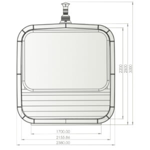 Dřevěná čtvercová sauna 5,05m 1