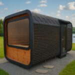Dřevěná čtvercová sauna 5,05m