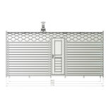 Dřevěná čtvercová sauna 5,05m 2