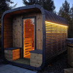 Dřevěná čtvercová sauna 5,05m 5