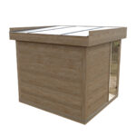 Dřevěná čtvercová sauna modern kube profi 1