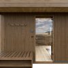 Dřevěná čtvercová sauna modern kube profi 6