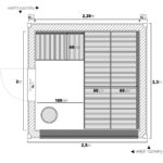 Dřevěná čtvercová sauna modern kube profi 8