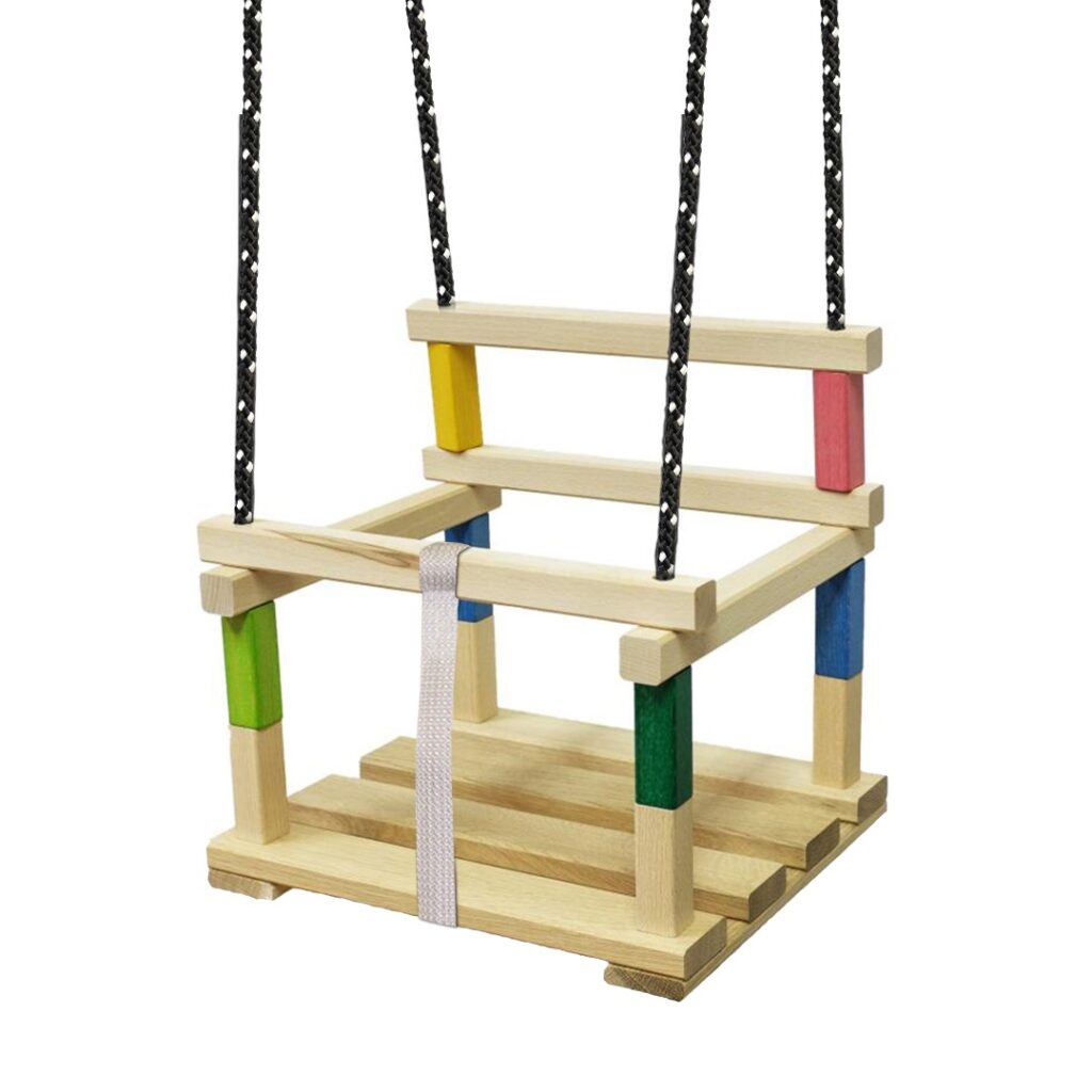 Dřevěná dětská houpačka