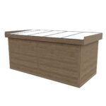 Dřevěná sauna modern kube profi s odpočívárnou 1