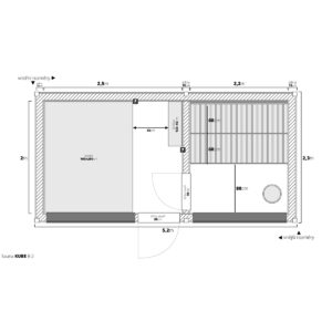 Dřevěná sauna modern kube profi s odpočívárnou 11
