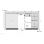 Dřevěná sauna modern kube profi s odpočívárnou 12