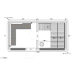 Dřevěná sauna modern kube profi s odpočívárnou 14