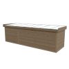 Dřevěná sauna modern kube profi s odpočívárnou a terasou 1