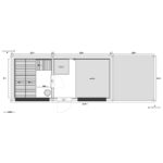 Dřevěná sauna modern kube profi s odpočívárnou a terasou 15