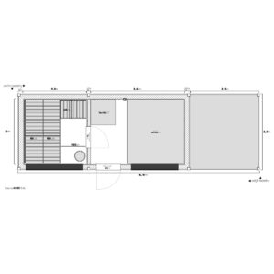 Dřevěná sauna modern kube profi s odpočívárnou a terasou 15