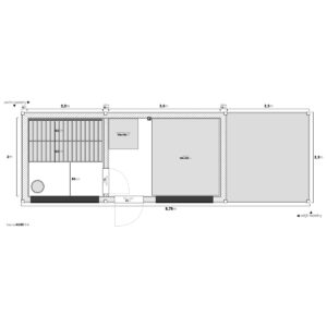 Dřevěná sauna modern kube profi s odpočívárnou a terasou 6