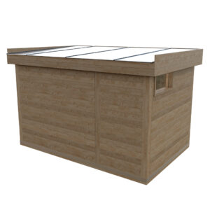 Dřevěná sauna modern kube profi s předsíní 1