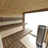 Dřevěná sauna modern kube profi s předsíní 6