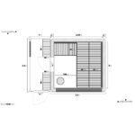 Dřevěná sauna modern kube profi s předsíní 9