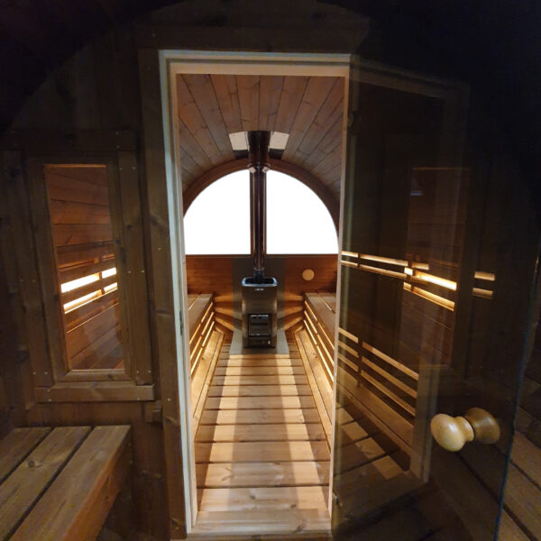Dřevěná sudová sauna 3m 4