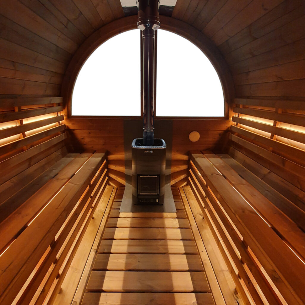 Dřevěná sudová sauna 3m 5