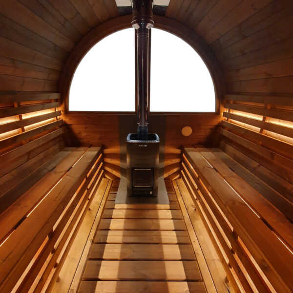 Dřevěná sudová sauna 3m 5