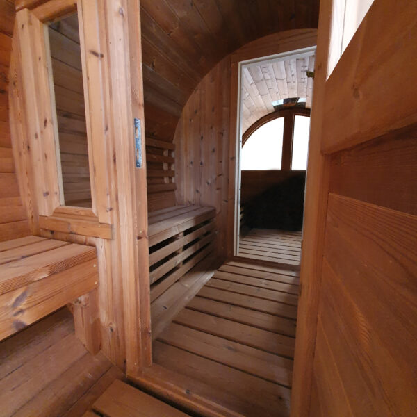 Dřevěná sudová sauna 4,5m 5