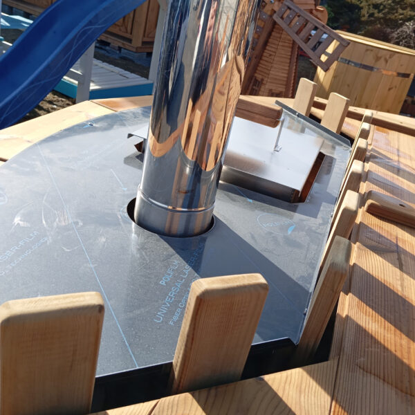 Dřevěná vířivka koupací sud classic deluxe interní topení 3