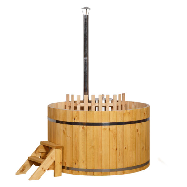 Dřevěná vířivka koupací sud classic interní topení 1