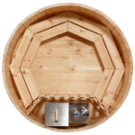 Dřevěná vířivka koupací sud classic interní topení 2