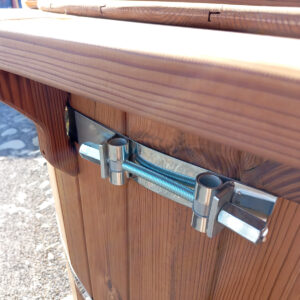 Dřevěná vířivka koupací sud classic interní topení 4