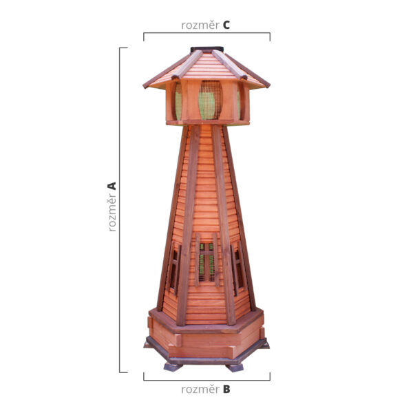 Dřevěná zahradní lucerna 1