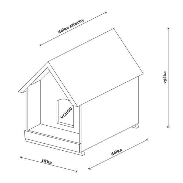 Dřevěná zateplená bouda pro psy profi 2