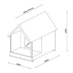 Dřevěná zateplená bouda pro psy profi s terasou 1